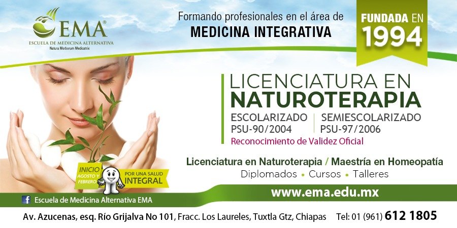 Licenciatura en Naturoterapia.